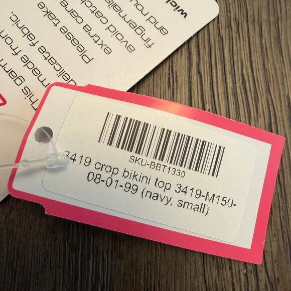 Wicked Weasel Blue Mesh Micro Bikini Set – Crop Top (S) + Scrunch Bottom (M) - Picture 7 of 7